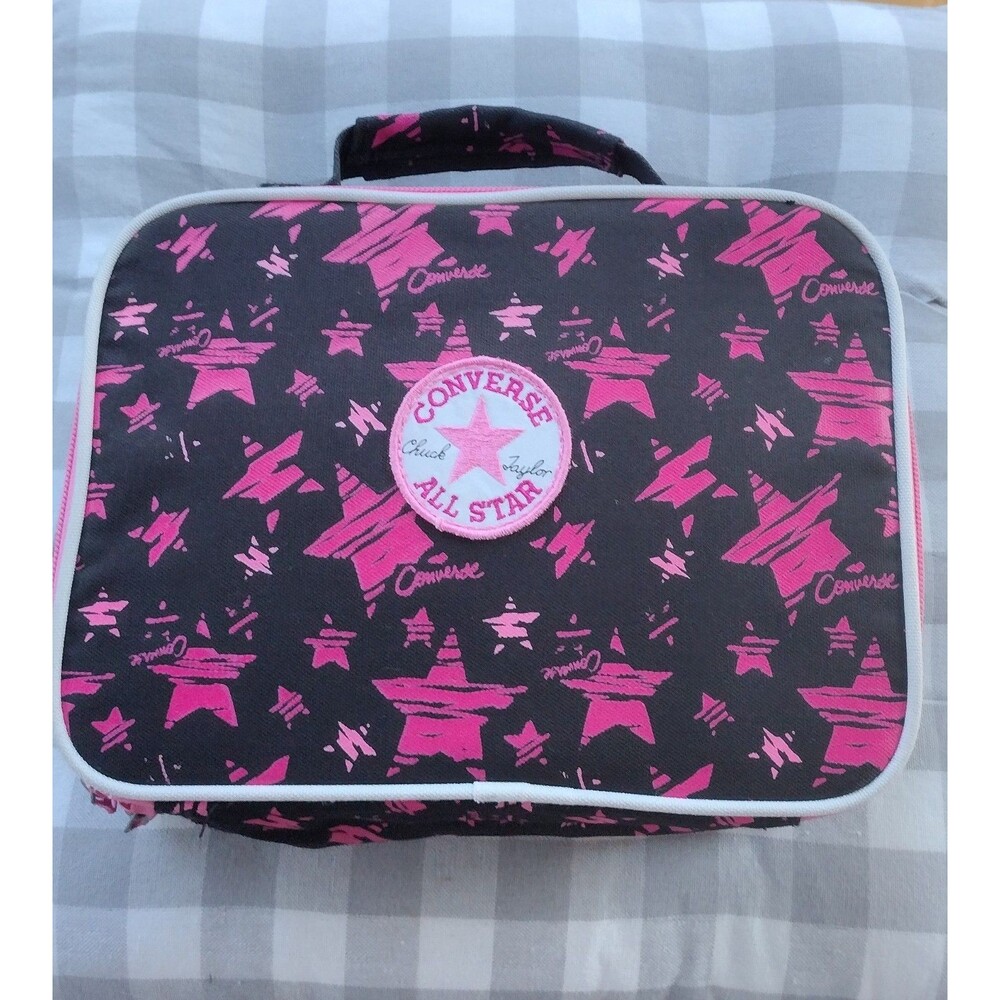 Converse Chuck Taylor All Star Insulated Lunchbox Soft Cooler Bag Black Pink